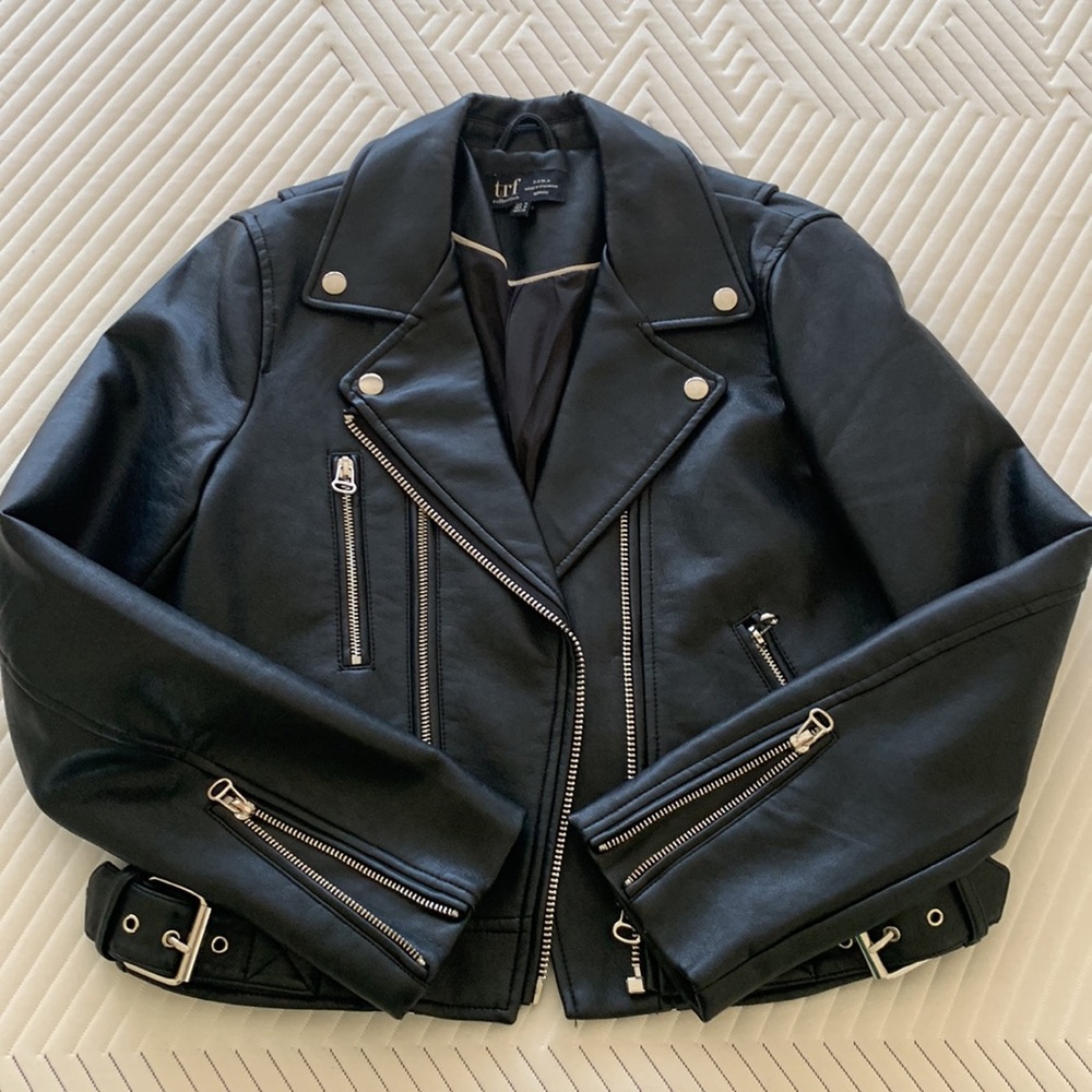 Zara vegan leather jacket
